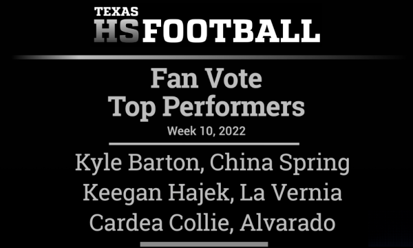 Texas HS Football Week 10 Fan Vote Player of the Week