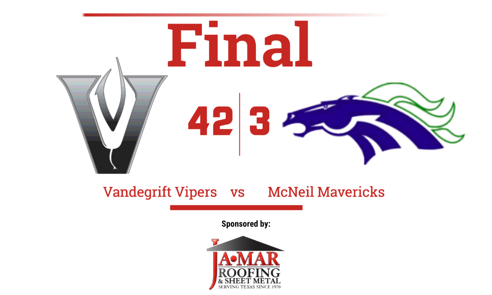 Vandegrift Vipers Roll Over Mavericks 42-3