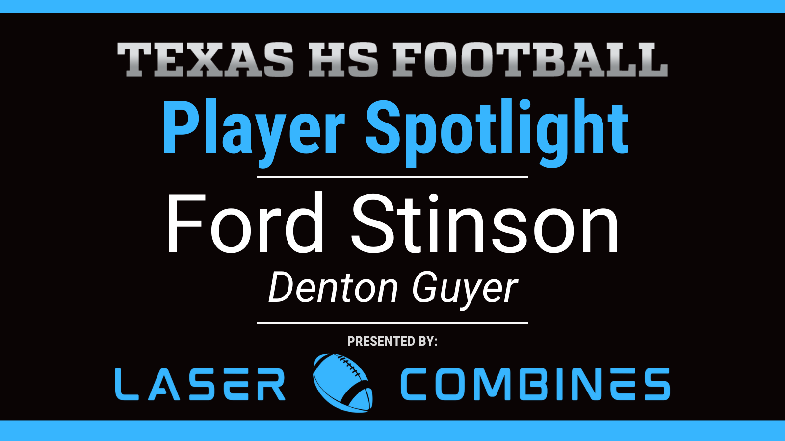 Ford Stinson: High School Kicker at Denton Guyer Shines with Perfect Record