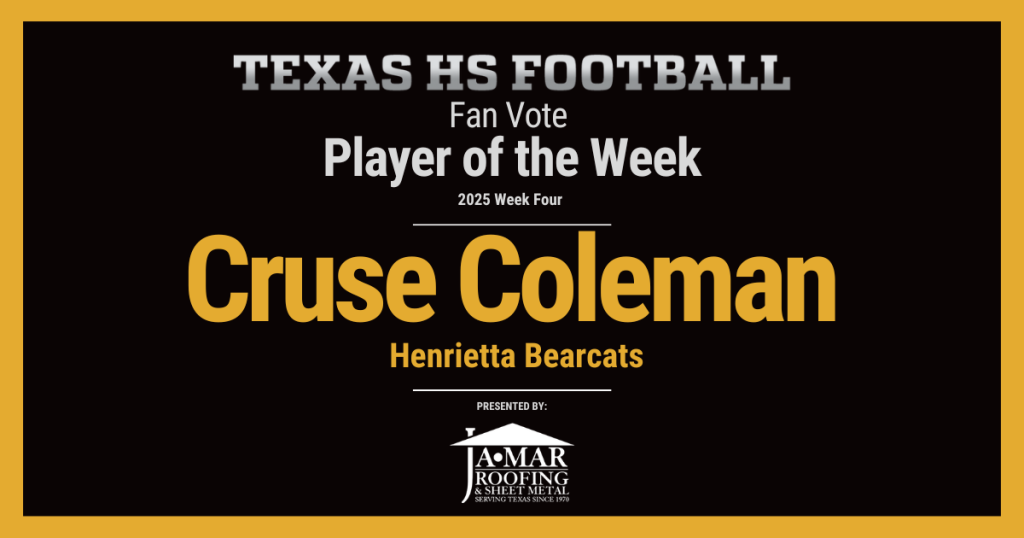 Week 4 Fan Vote Player of the Week: Cruse Coleman | Texas HS Football