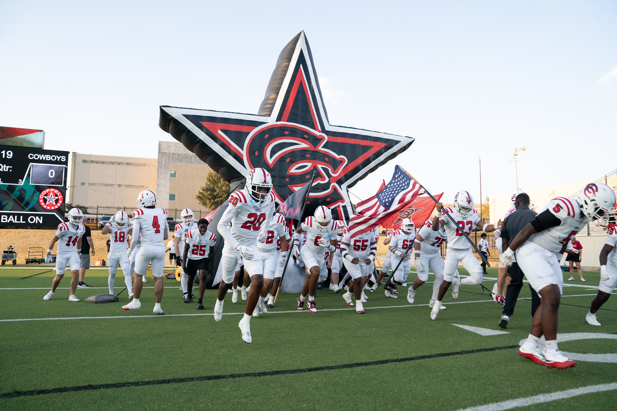 Coppell Cowboys football cover image following their 42-14 District 7-6A win over Richardson Berkner on September 18, 2026.