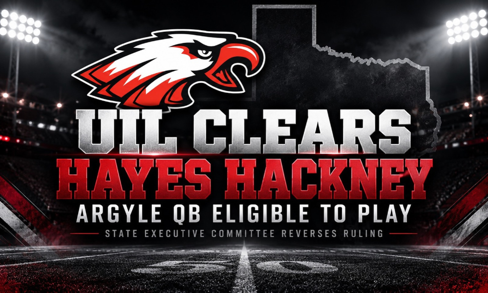 Argyle quarterback Hayes Hackney wins his UIL eligibility appeal, clearing him to return as the No. 3 Eagles prepare for the 2026 Texas high school football playoffs.